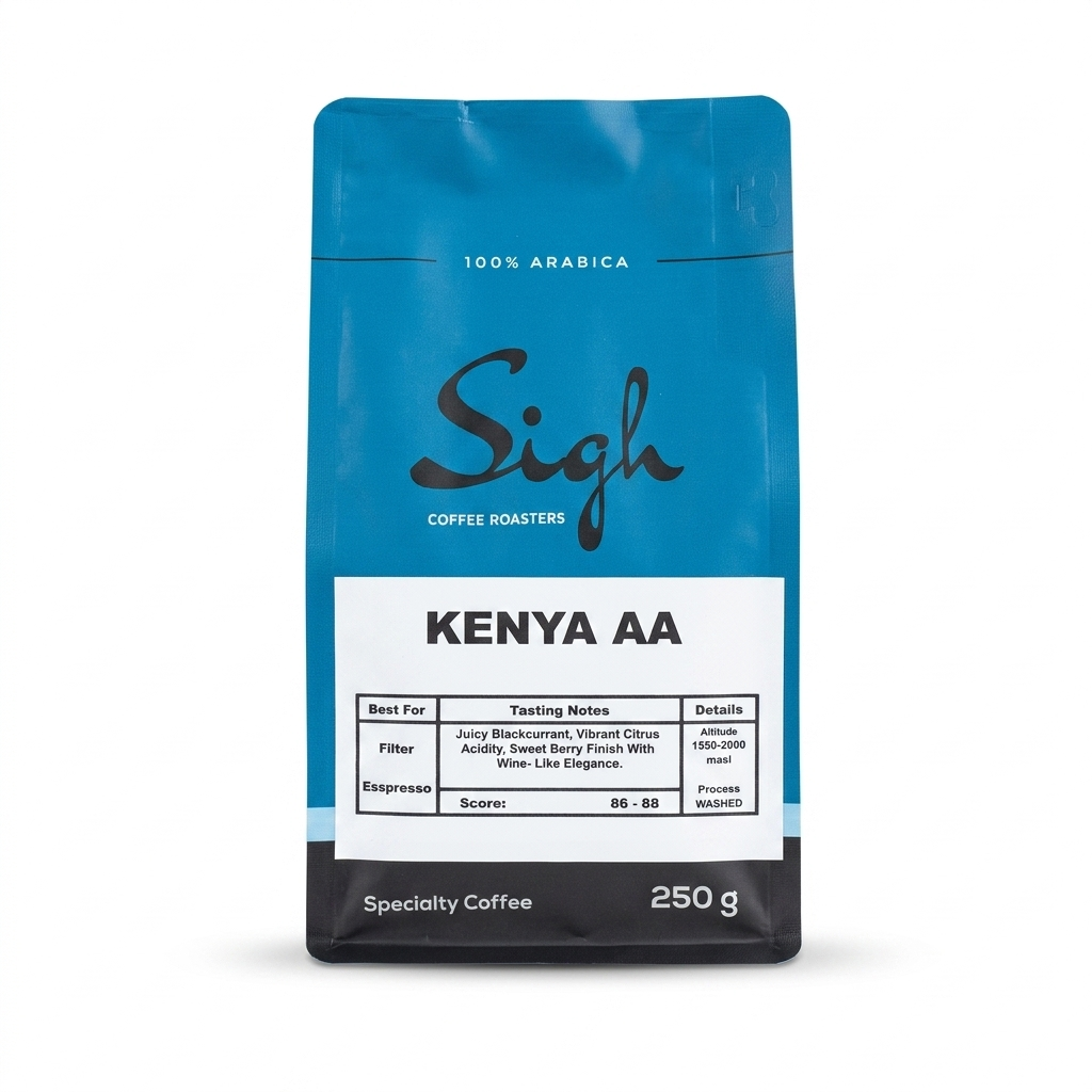 Kenya AA Roasted Coffee Beans - Premium Grade