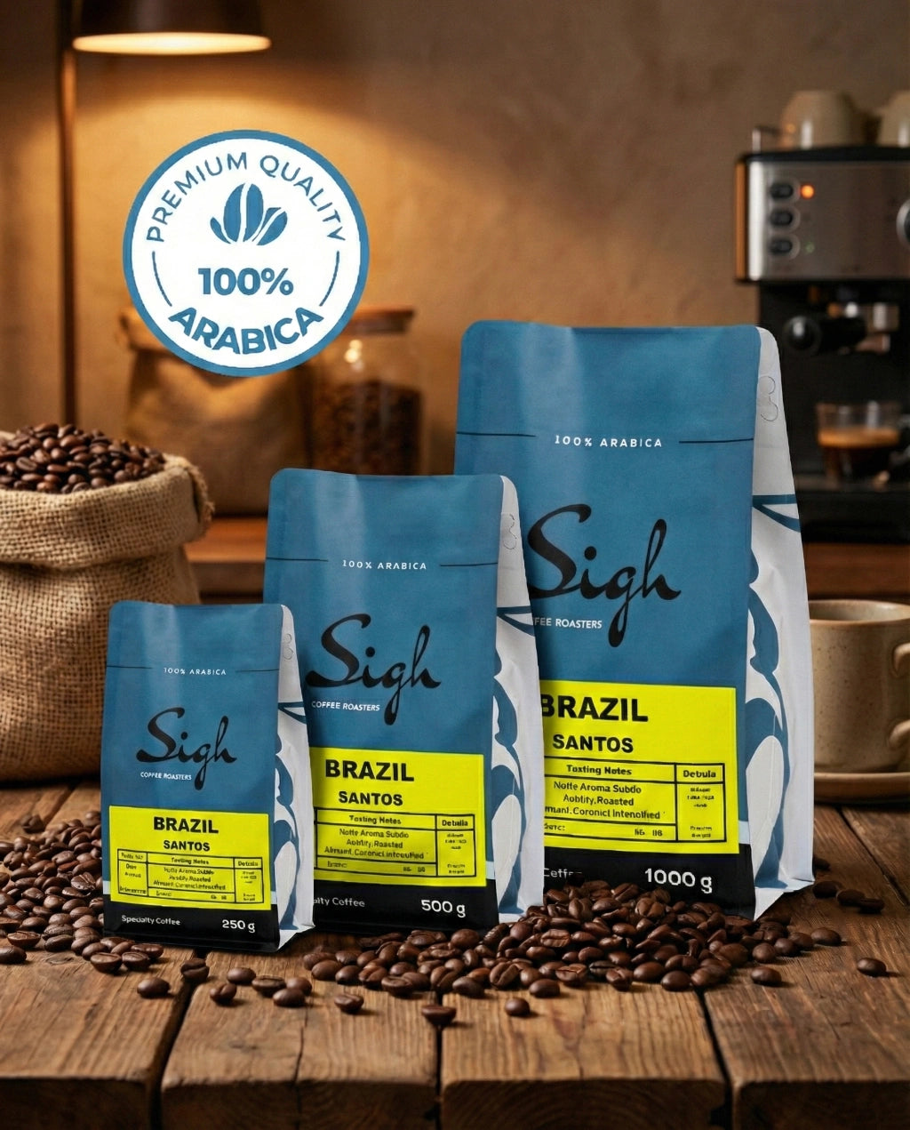 Brazil Santos Roasted Coffee Beans